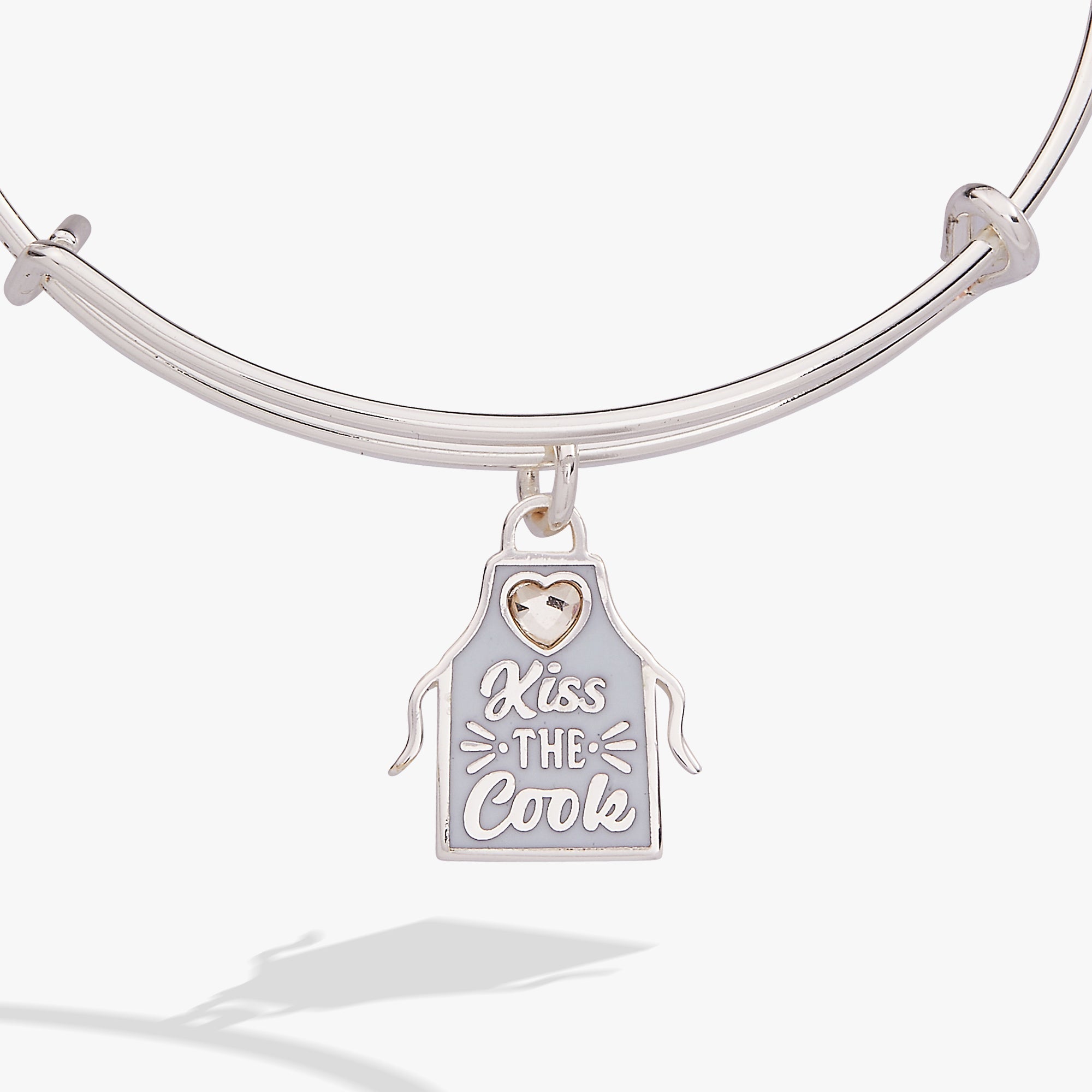 Kiss The Cook' Apron Charm Bangle
    
    
    
       Silver | Alex and Ani