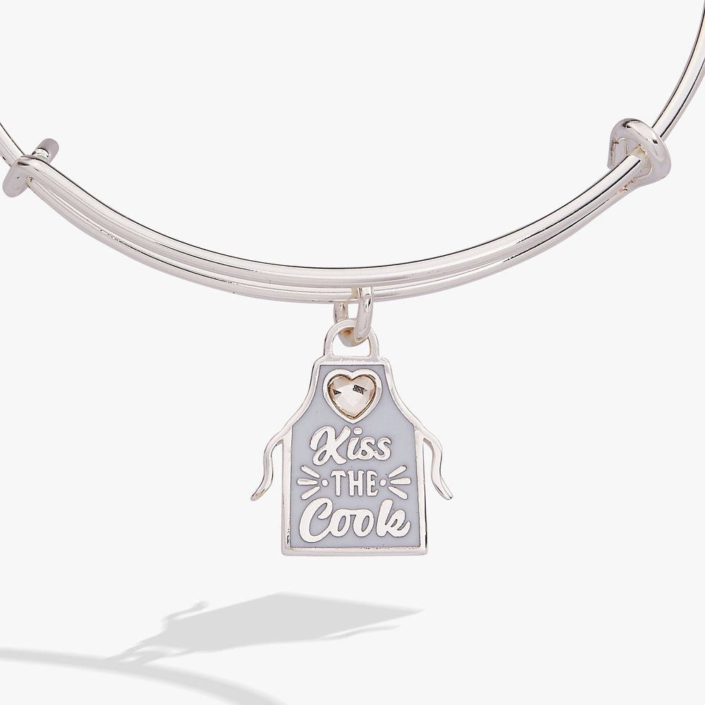 Kiss The Cook' Apron Charm Bangle
    
    
    
       Silver | Alex and Ani