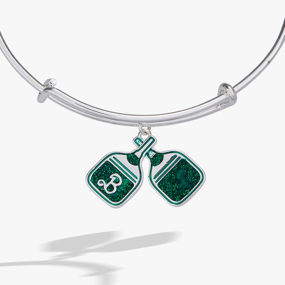 Barbie™ Pickleball Charm Bangle Silver | Alex and Ani