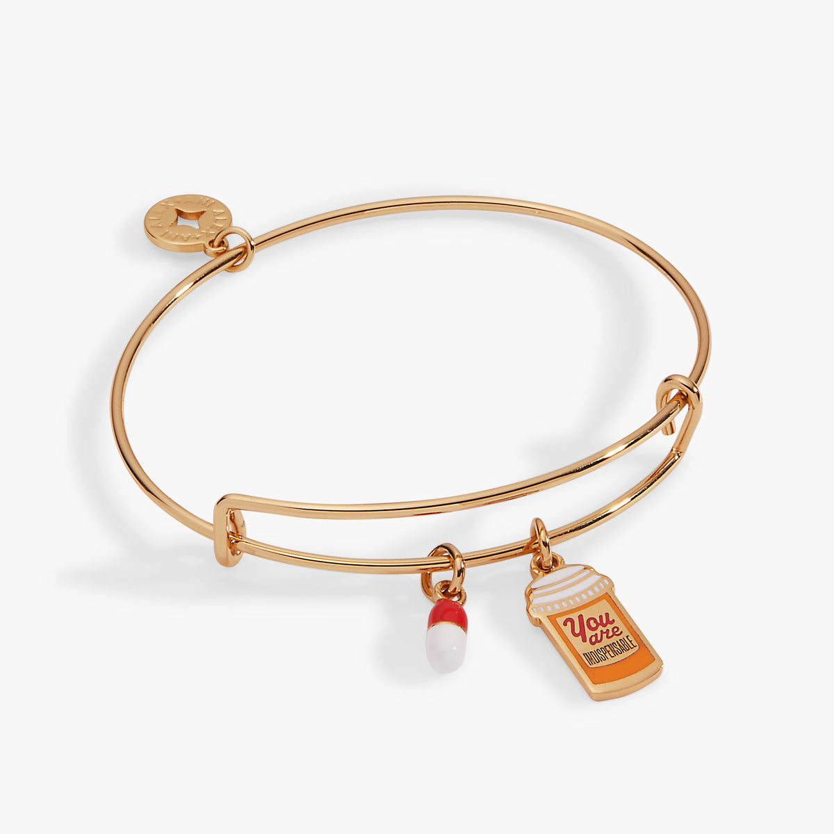 You Are Indispensable' Pill Bottle Bangle
    
    
    
       Gold | Alex and Ani