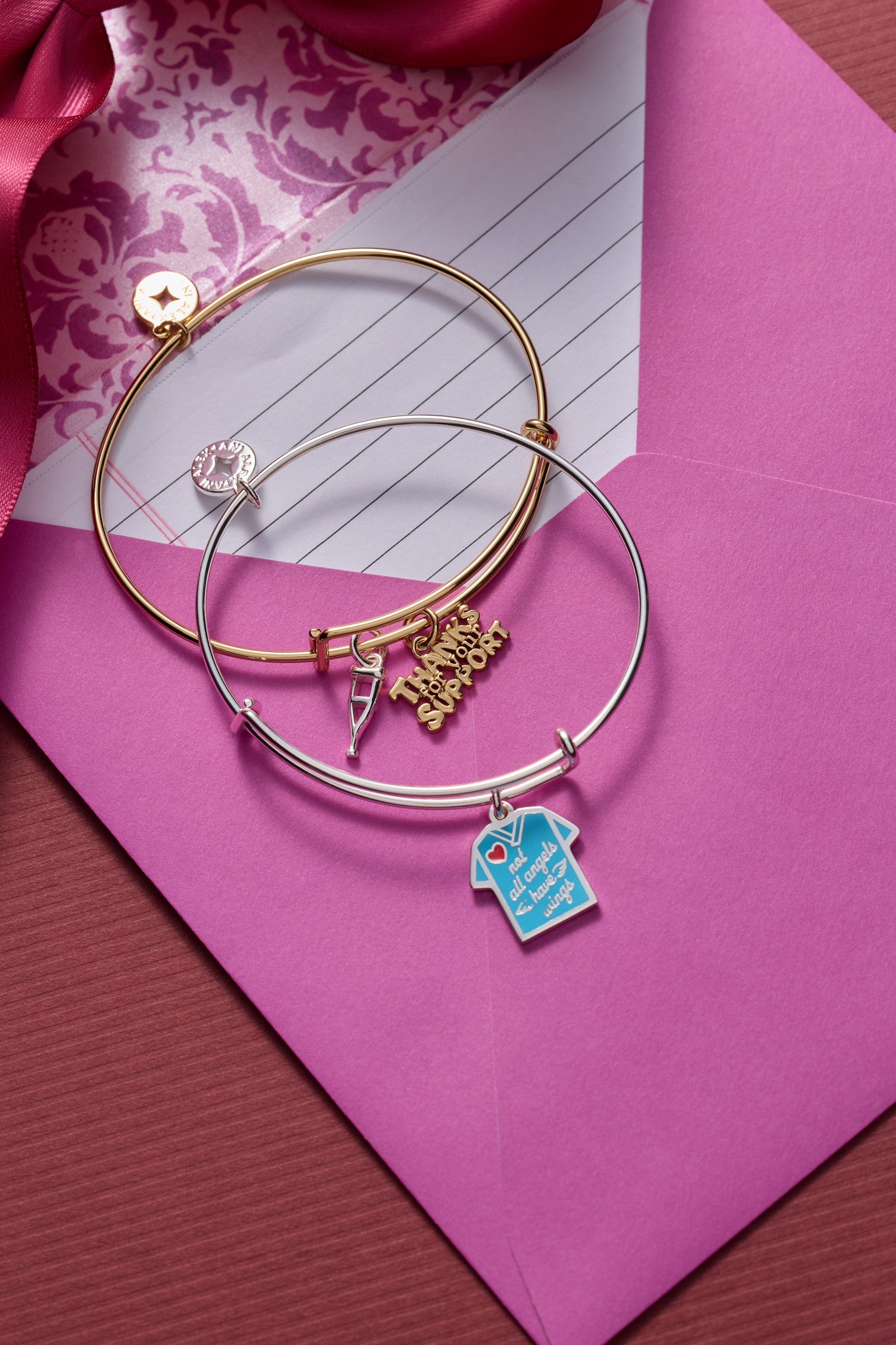 Thanks For Your Support' Crutch Bangle
    
    
    
       Gold | Alex and Ani
