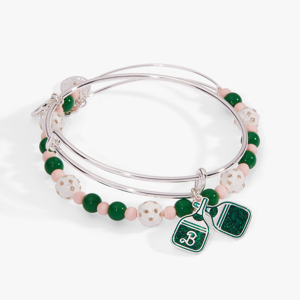 Barbie™ Pickleball Bangle Set of 2 Silver | Alex and Ani