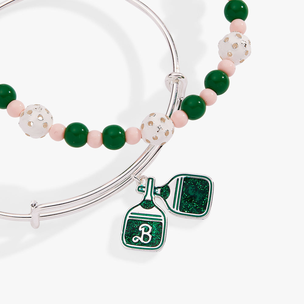 Barbie™ Pickleball Bangle Set of 2 Silver | Alex and Ani