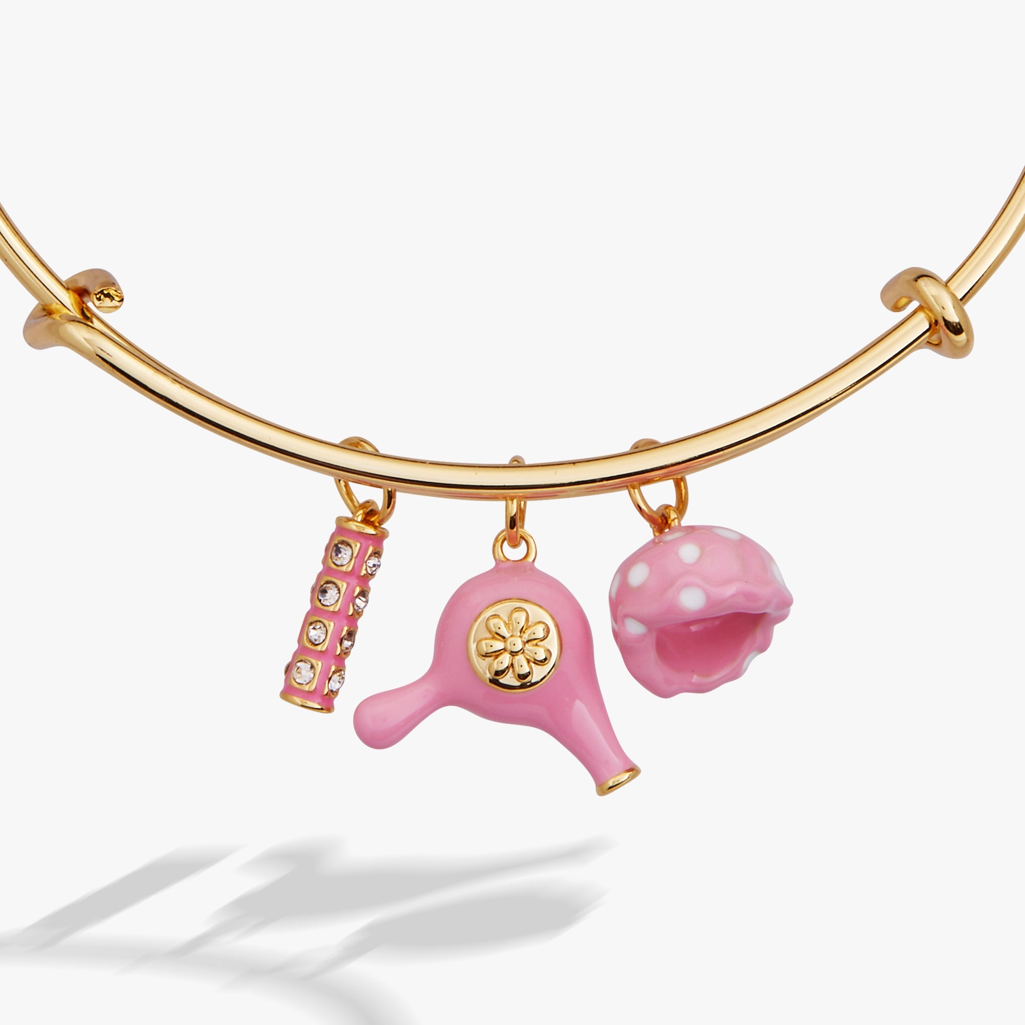 60s Hair Dryer Charm Bangle Gold | Alex and Ani