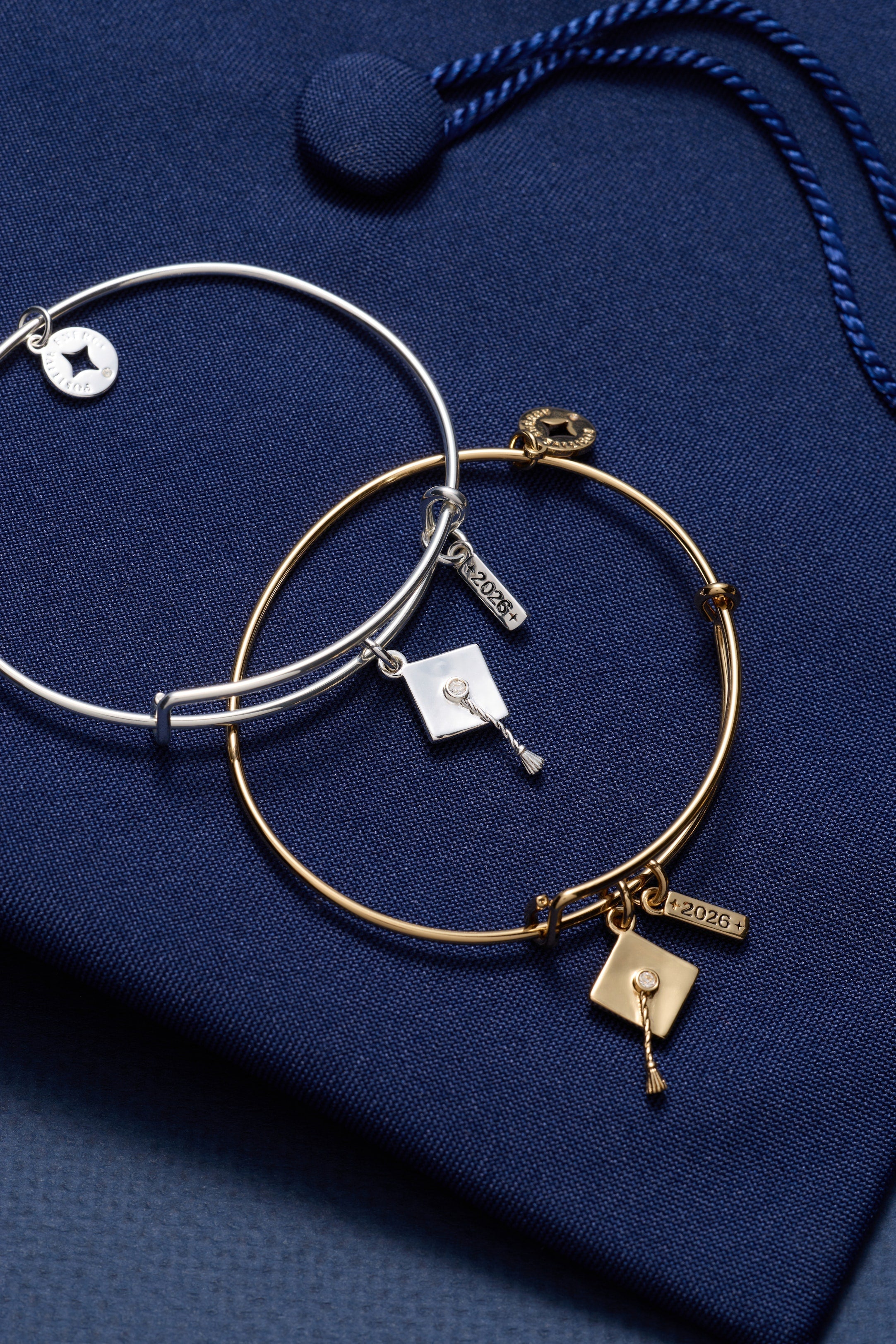 Graduation 2026 Multi-Charm Bangle Gold | Alex and Ani