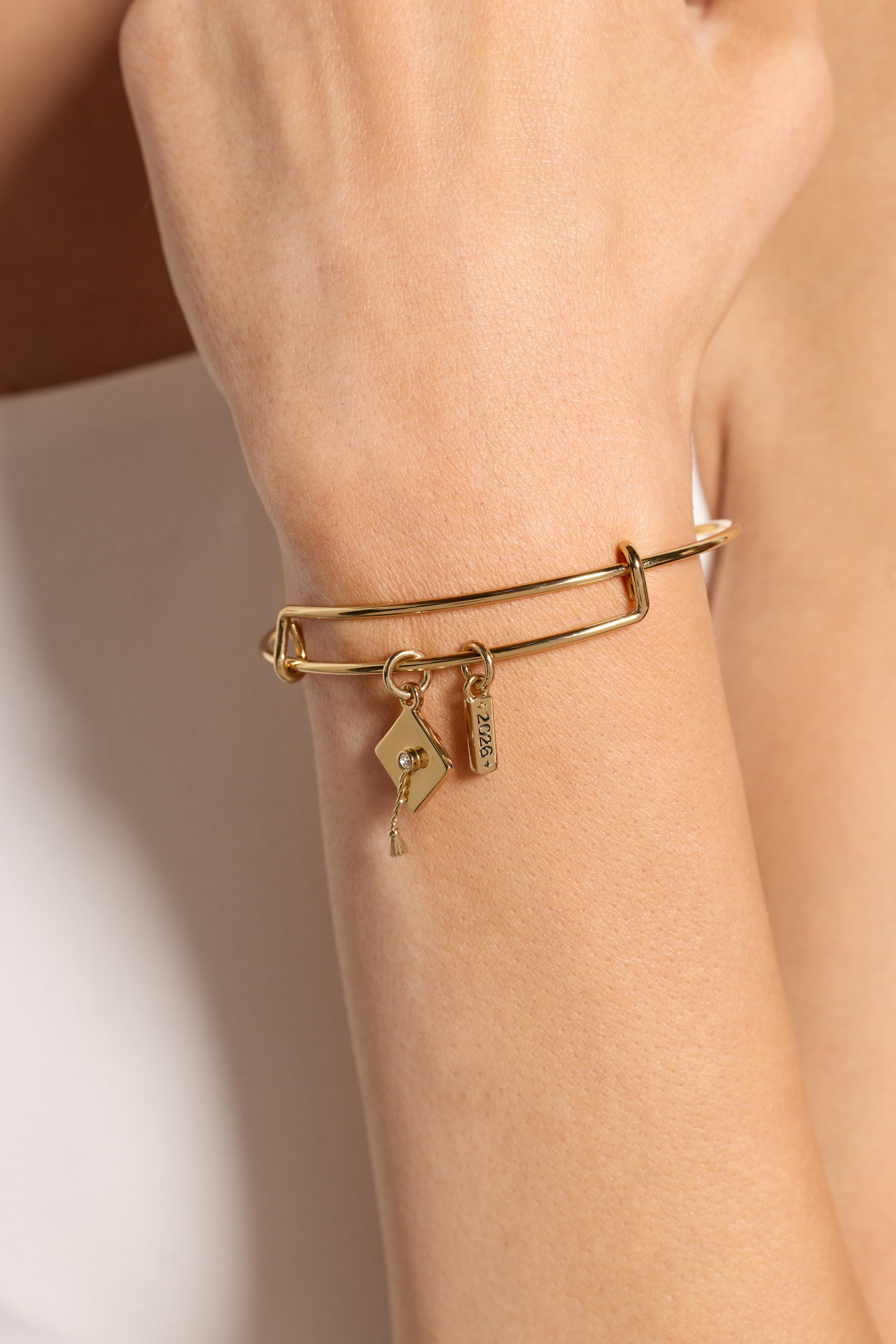 Graduation 2026 Multi-Charm Bangle Gold | Alex and Ani