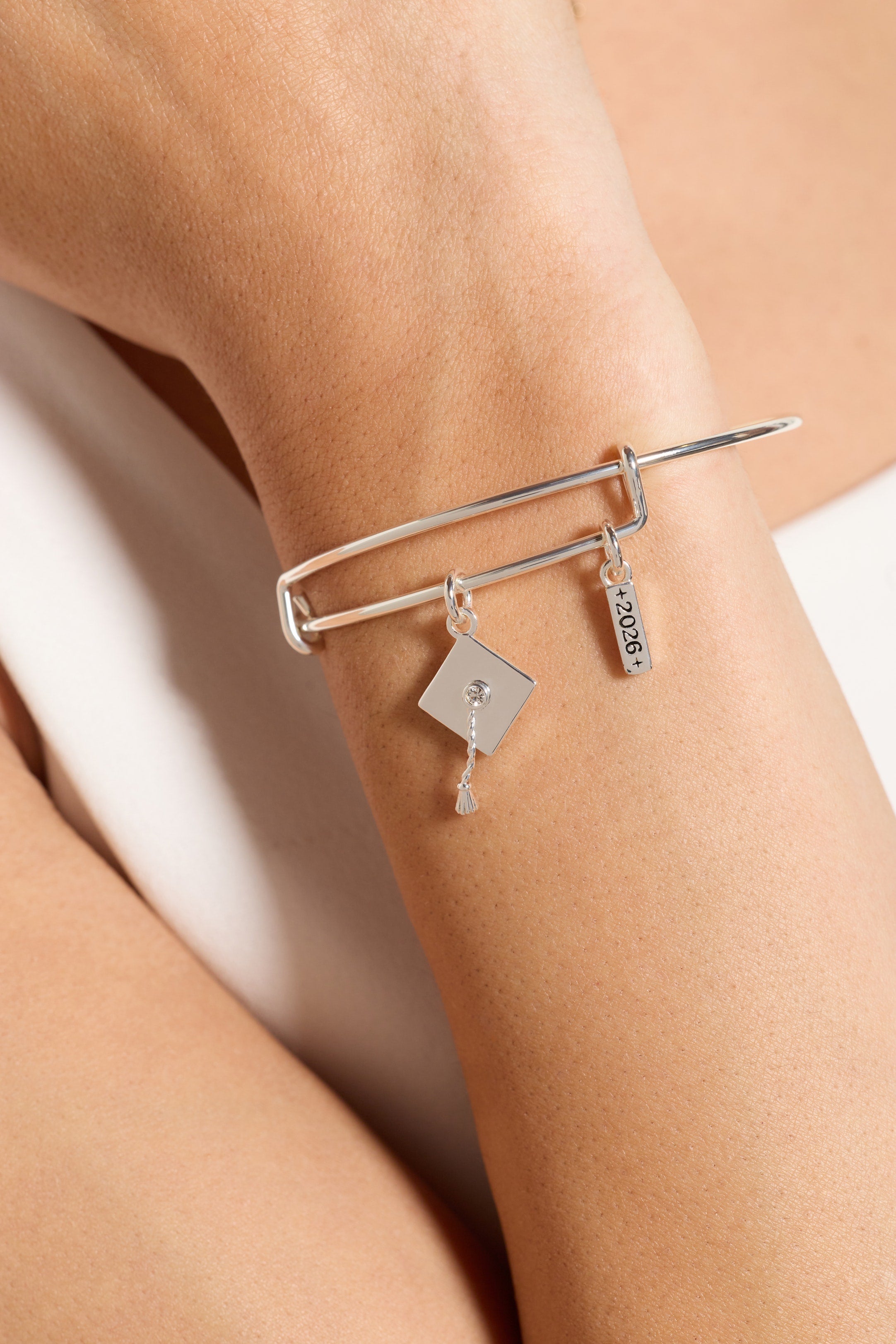 Graduation 2026 Multi-Charm Bangle Gold | Alex and Ani