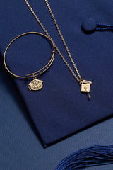 "The Tassel Was Worth The Hassle" Charm Bangle Gold | Alex and Ani