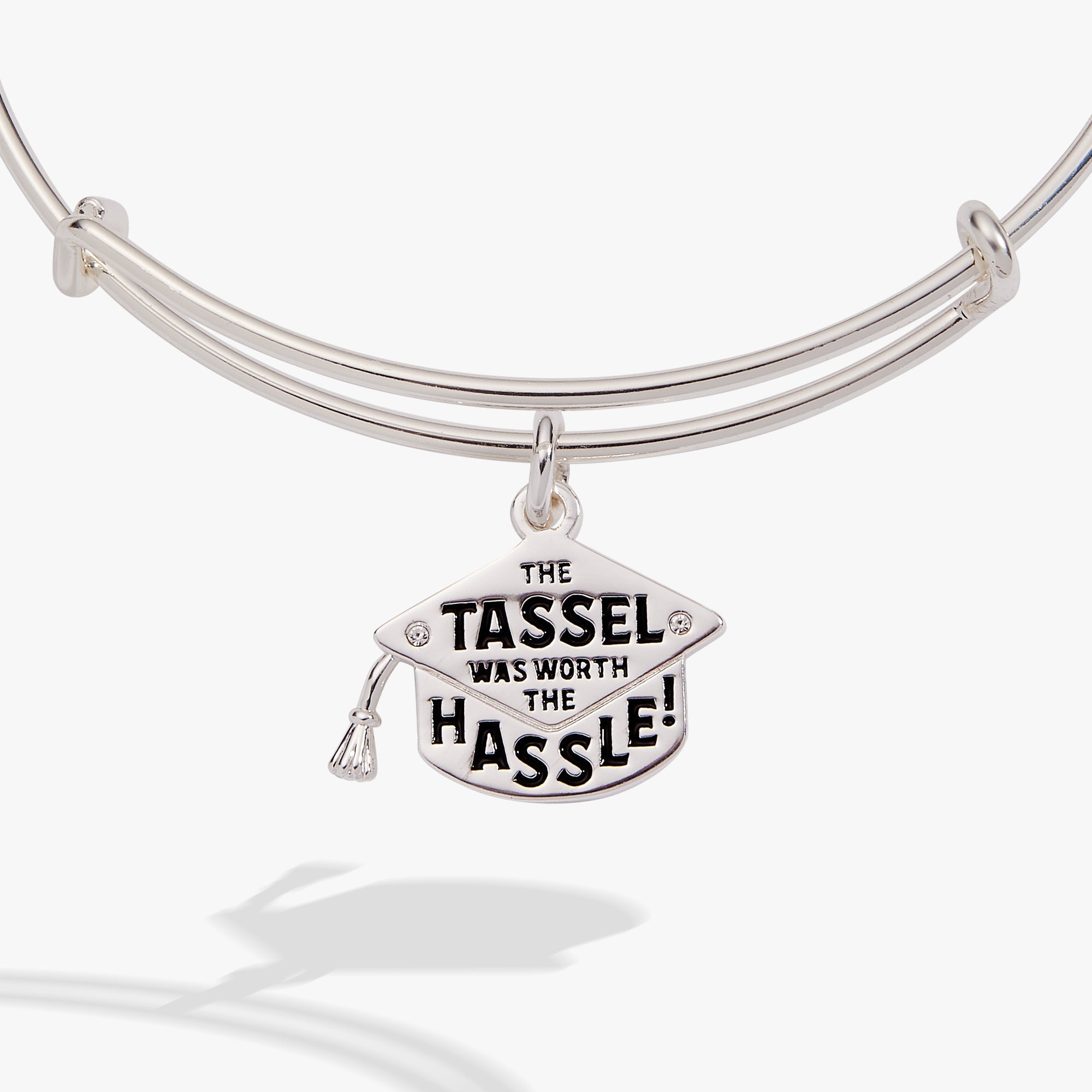 "The Tassel Was Worth The Hassle" Charm Bangle Gold | Alex and Ani