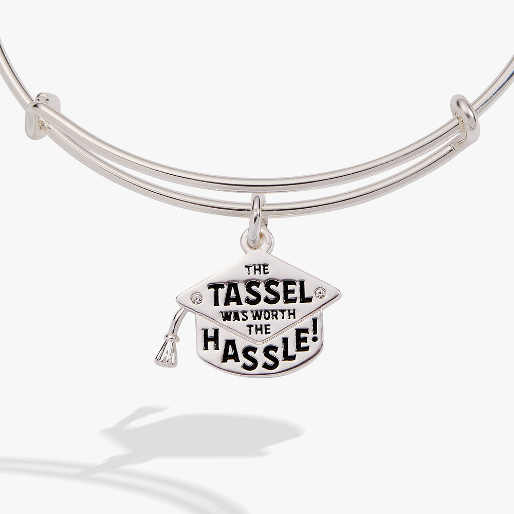 "The Tassel Was Worth The Hassle" Charm Bangle Gold | Alex and Ani