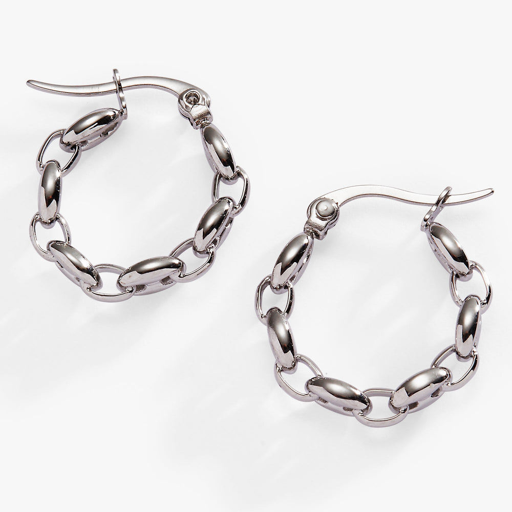 Frozen Mariner Chain Hoop Stainless Steel Gold | Alex and Ani