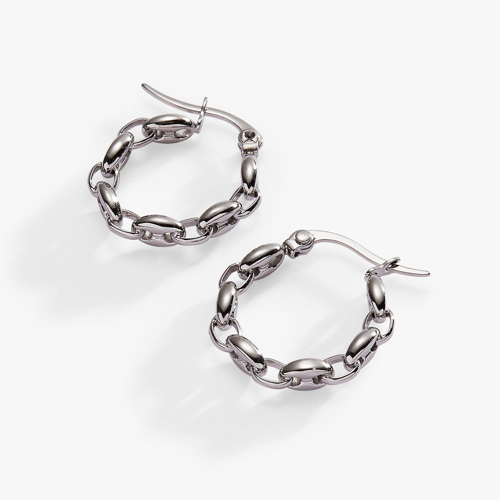 Frozen Mariner Chain Hoop Stainless Steel Gold | Alex and Ani
