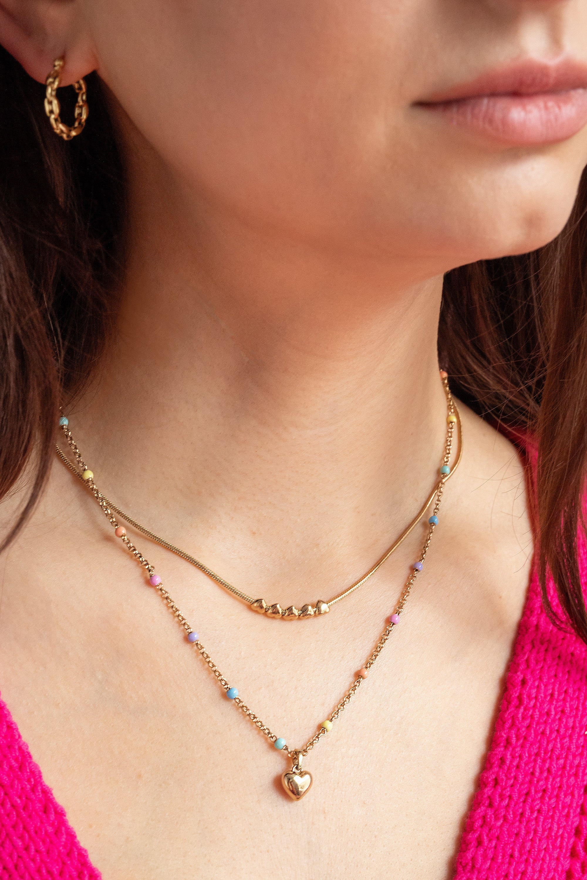 Frozen Mariner Chain Hoop Stainless Steel Gold | Alex and Ani