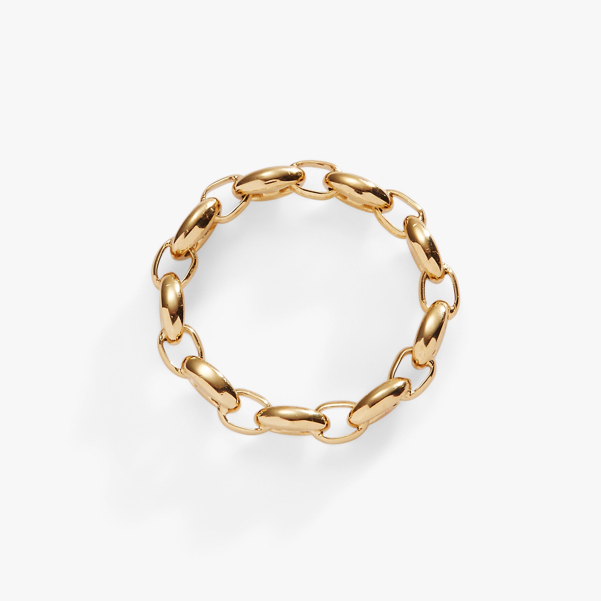 Frozen Mariner Chain Ring Stainless Steel Gold | Alex and Ani