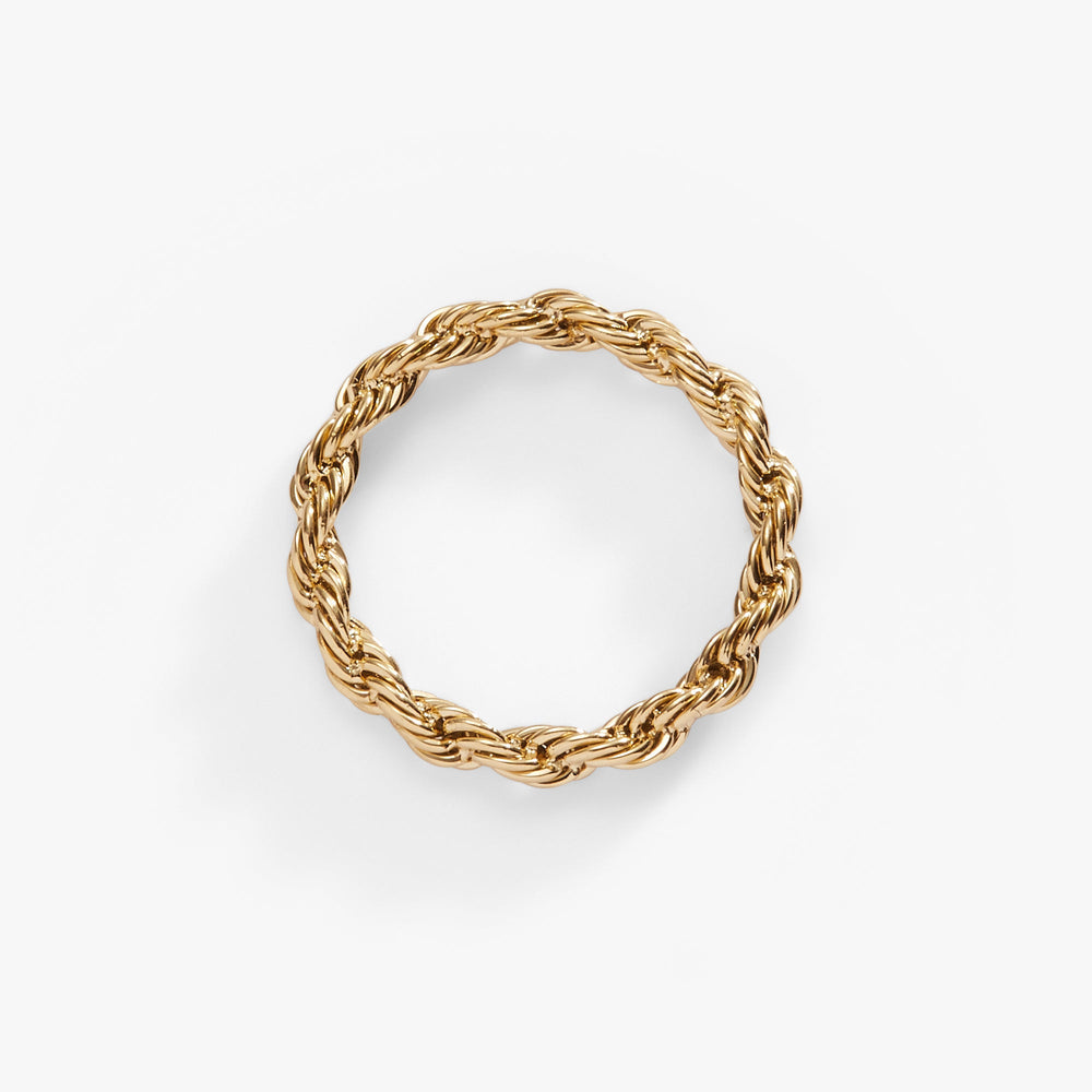 Frozen French Rope Chain Ring Stainless Steel Silver | Alex and Ani