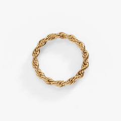 Frozen French Rope Chain Ring Stainless Steel Silver | Alex and Ani