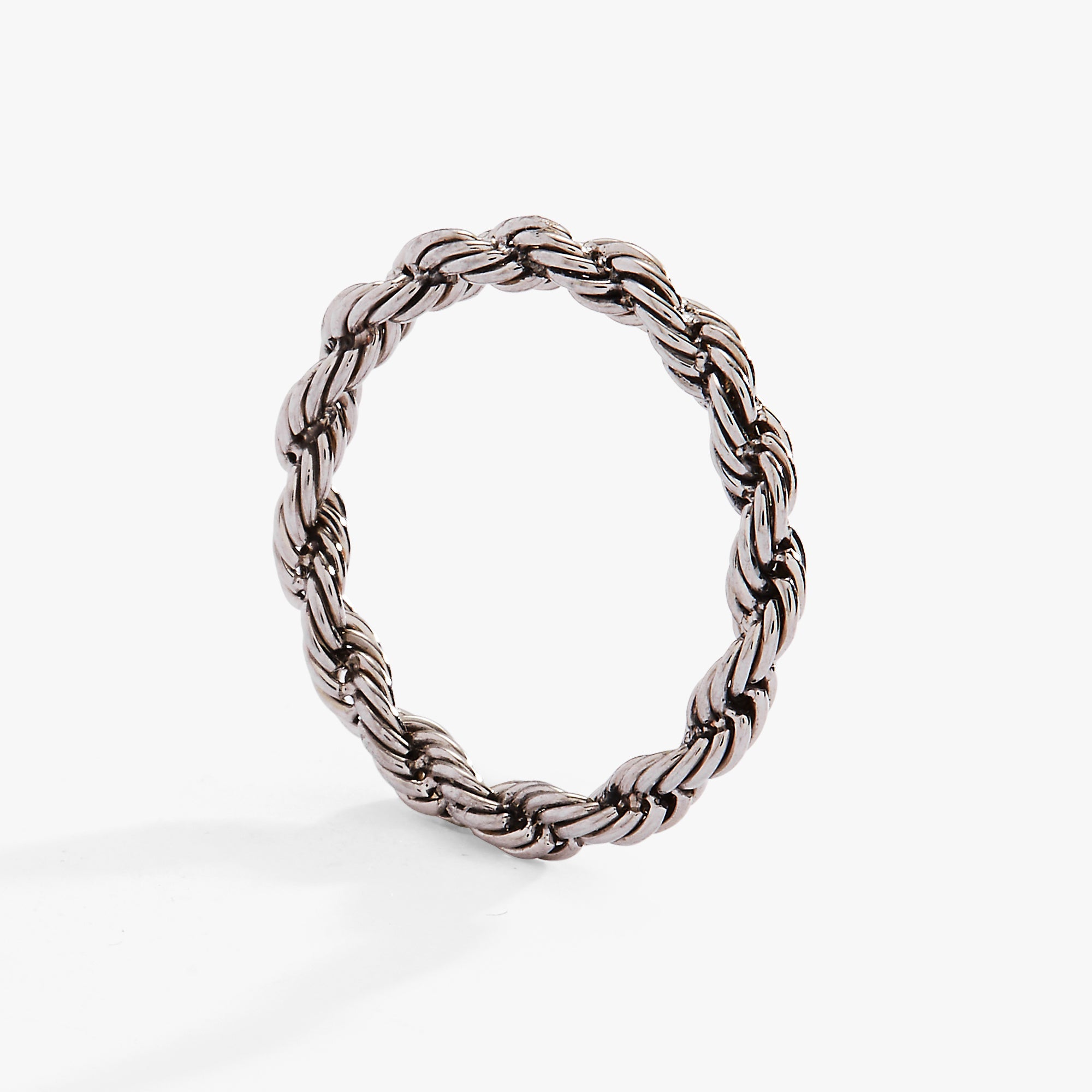 Frozen French Rope Chain Ring Stainless Steel Silver | Alex and Ani