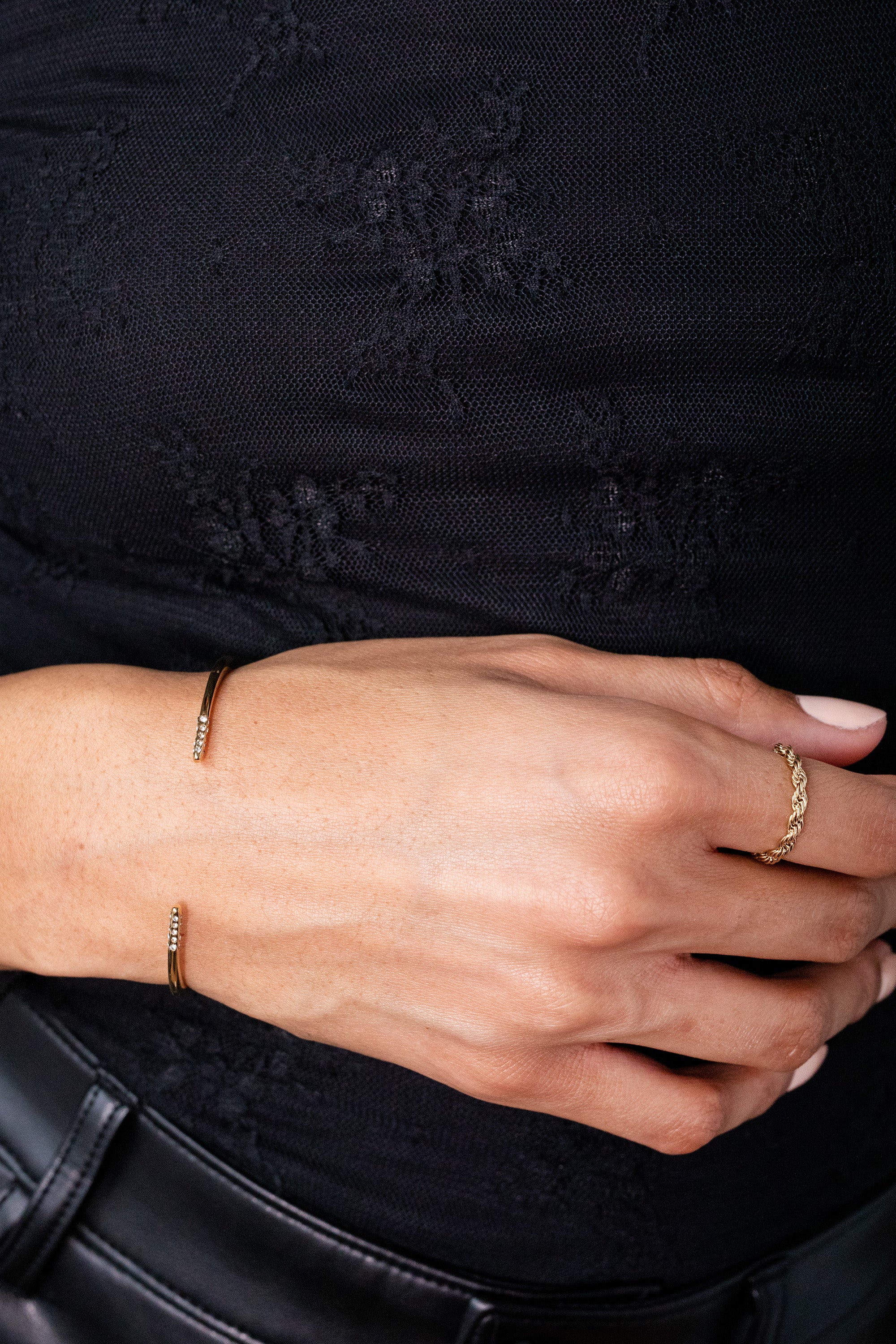 Frozen French Rope Chain Ring Stainless Steel Silver | Alex and Ani