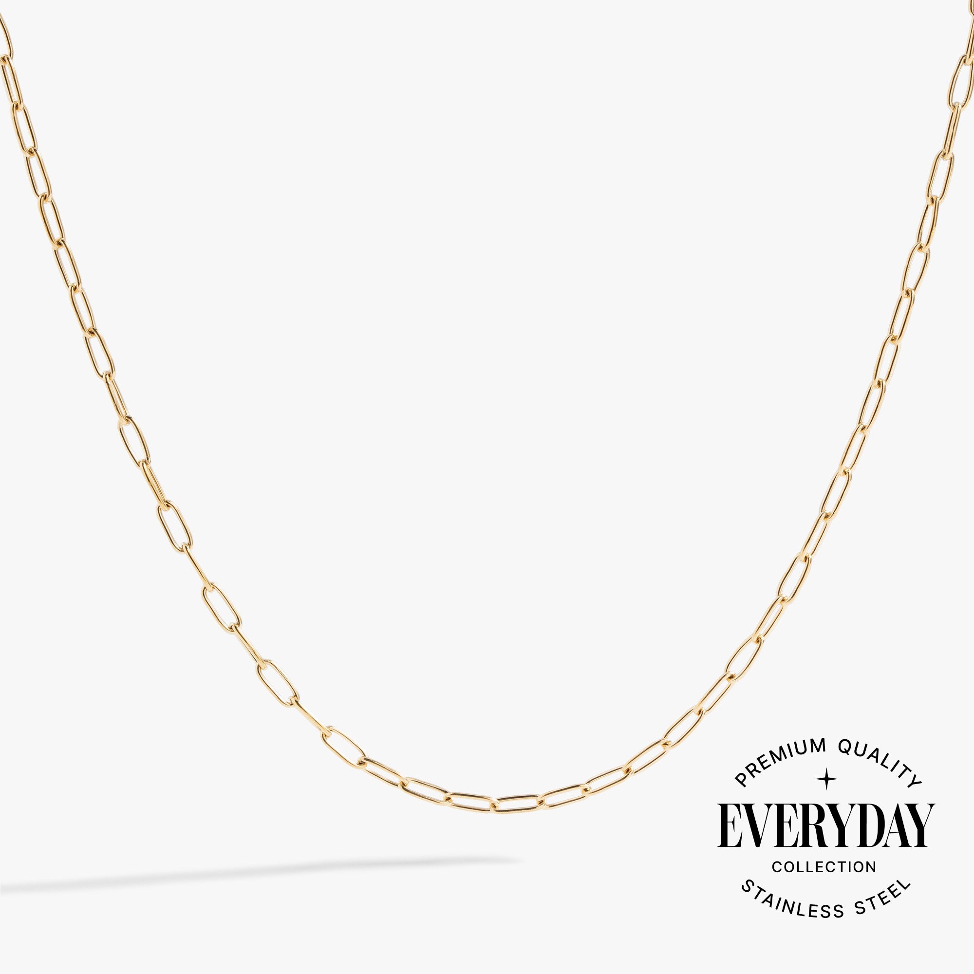 Paperclip Charm & Layering Necklace Stainless Steel Gold | Alex and Ani