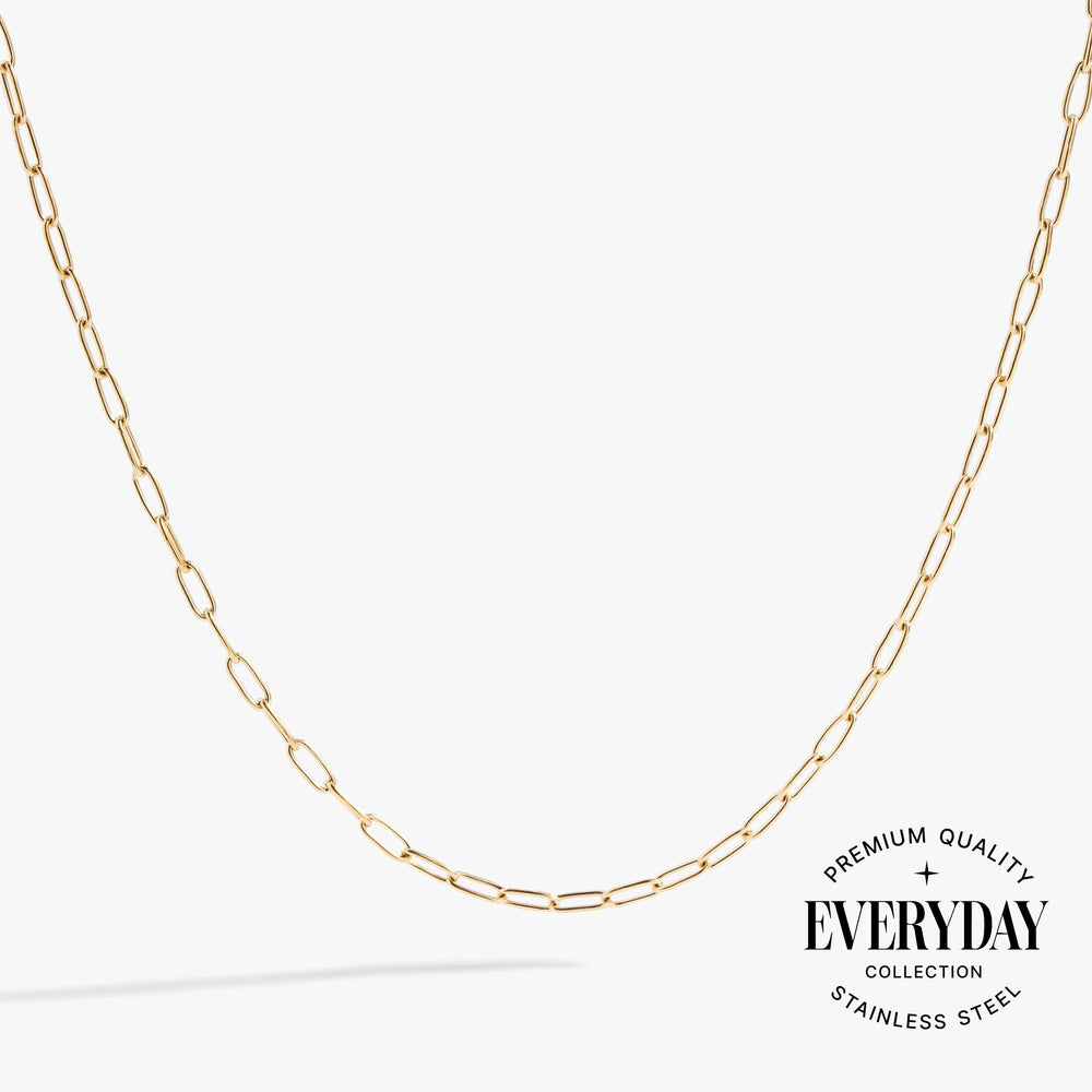 Paperclip Charm & Layering Necklace Stainless Steel Gold | Alex and Ani