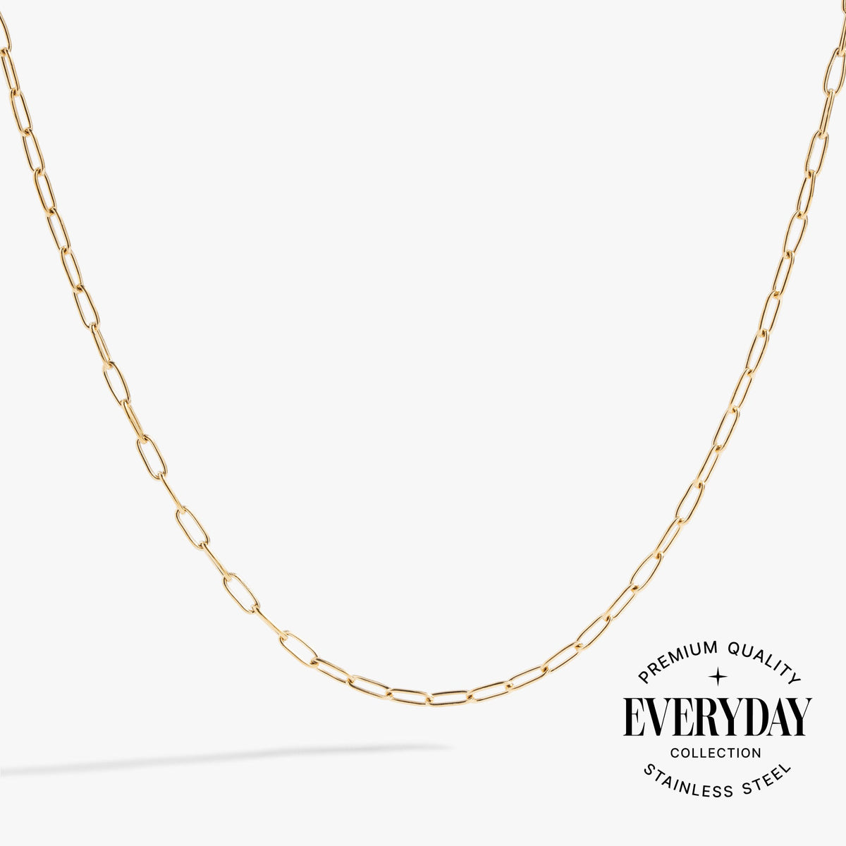 Paperclip Charm & Layering Necklace Stainless Steel Gold | Alex and Ani