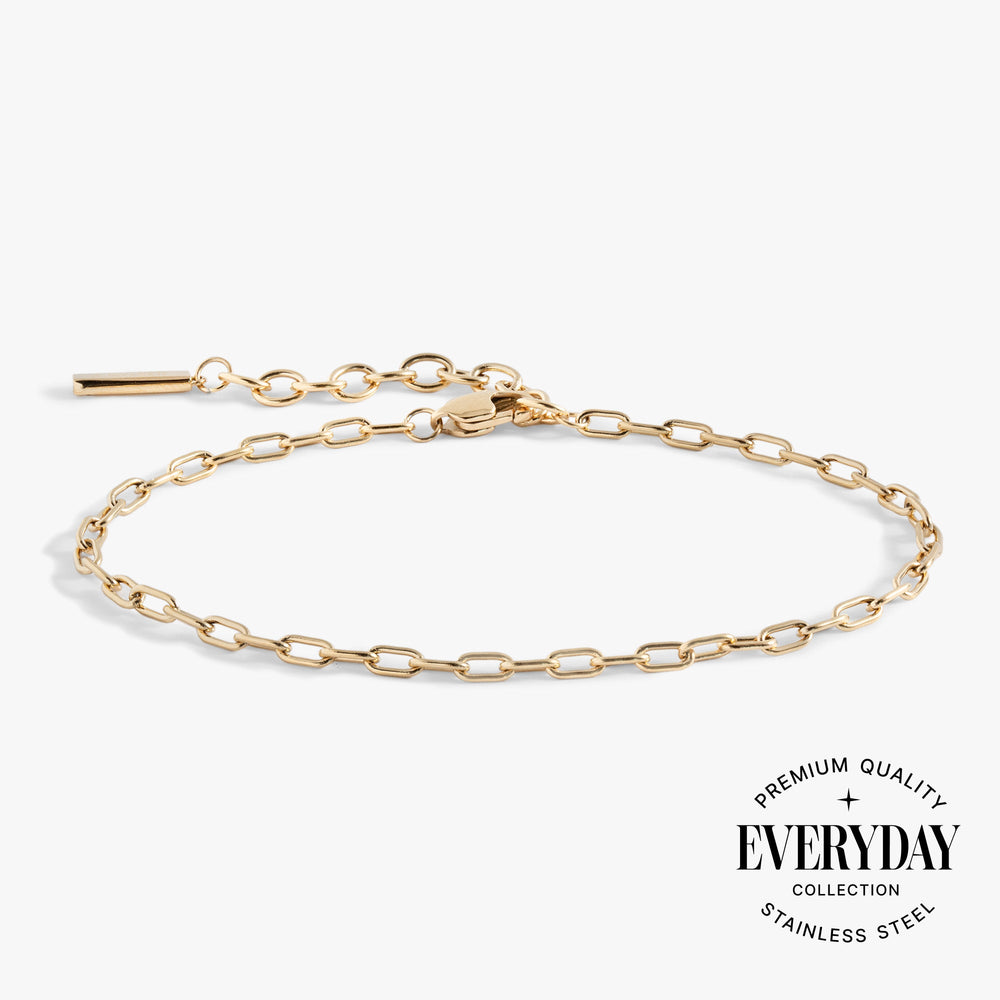 Everyday Paperclip Chain Bracelet Stainless Steel Gold | Alex and Ani