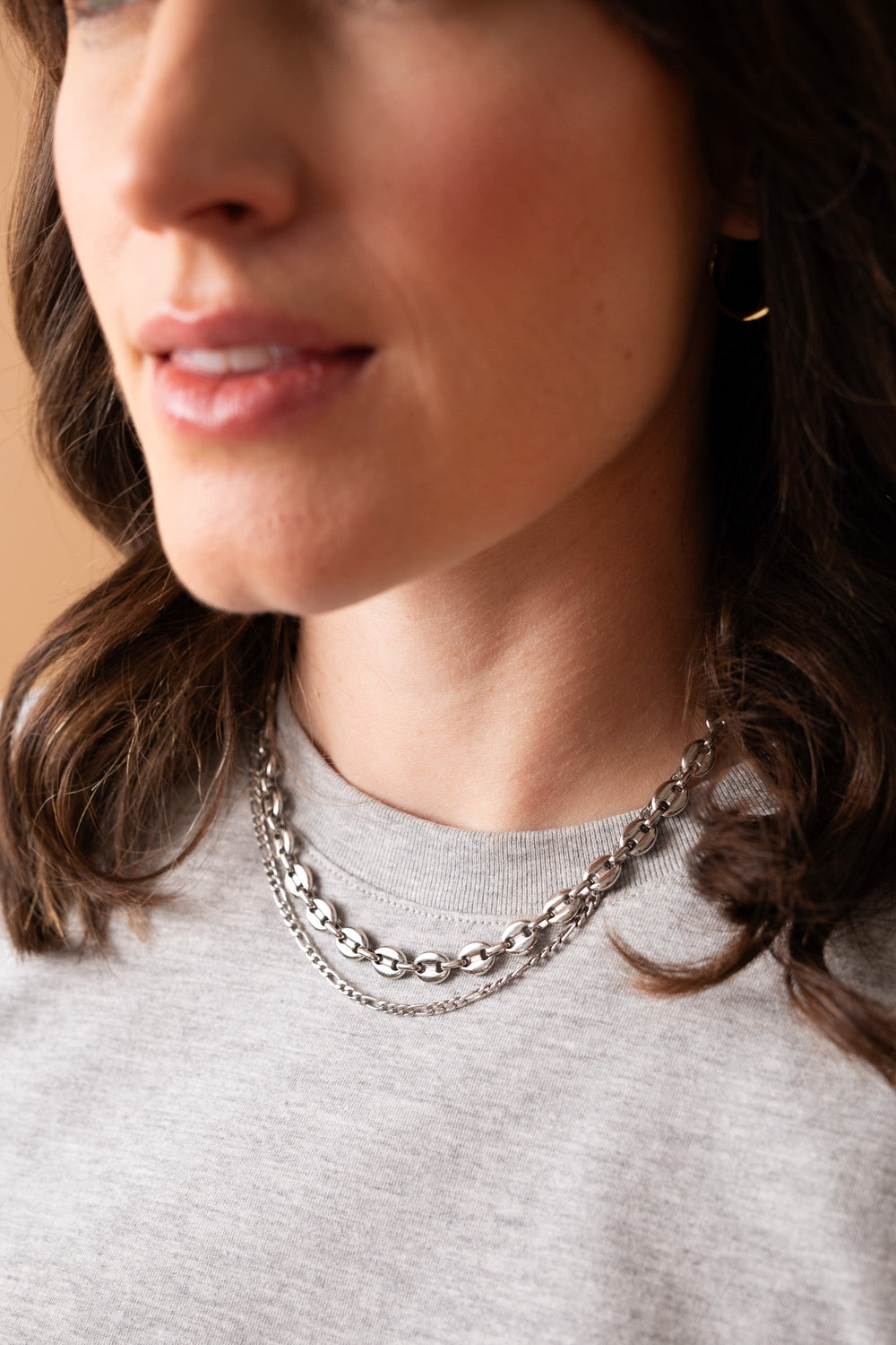 Figaro Charm & Layering Necklace Stainless Steel Gold | Alex and Ani