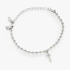 Cross Ball Chain Bracelet Stainless Steel Silver | Alex and Ani