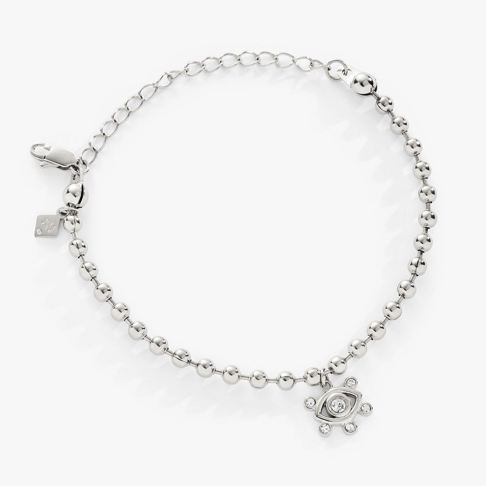 Evil Eye Ball Chain Bracelet Stainless Steel Gold | Alex and Ani