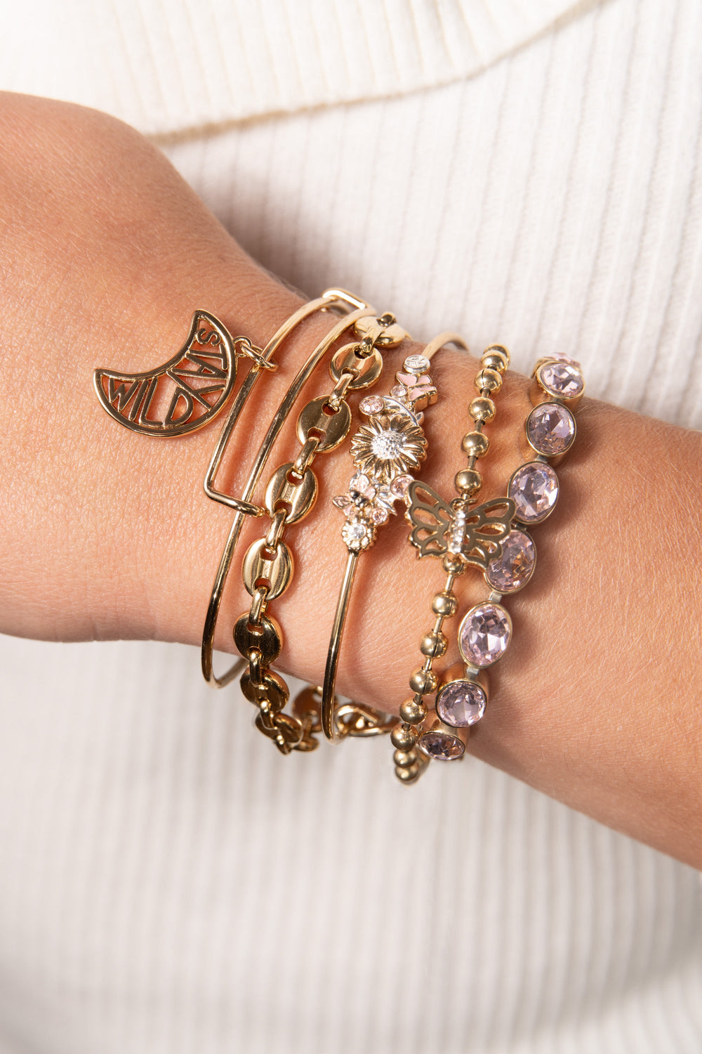 Butterfly Ball Chain Bracelet Stainless Steel Silver | Alex and Ani