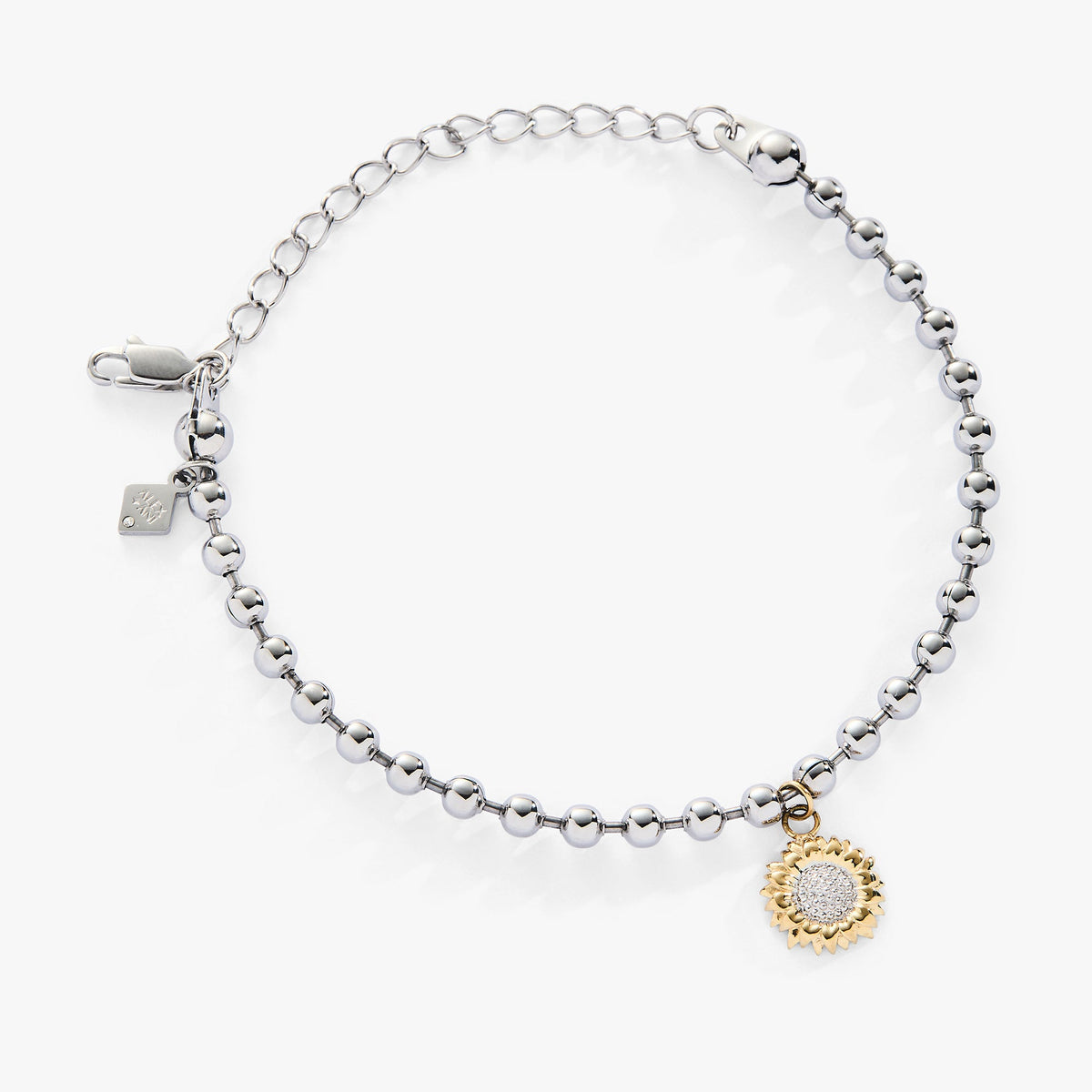 Sunflower Ball Chain Bracelet Two Tone - Stainless Steel | Alex and Ani