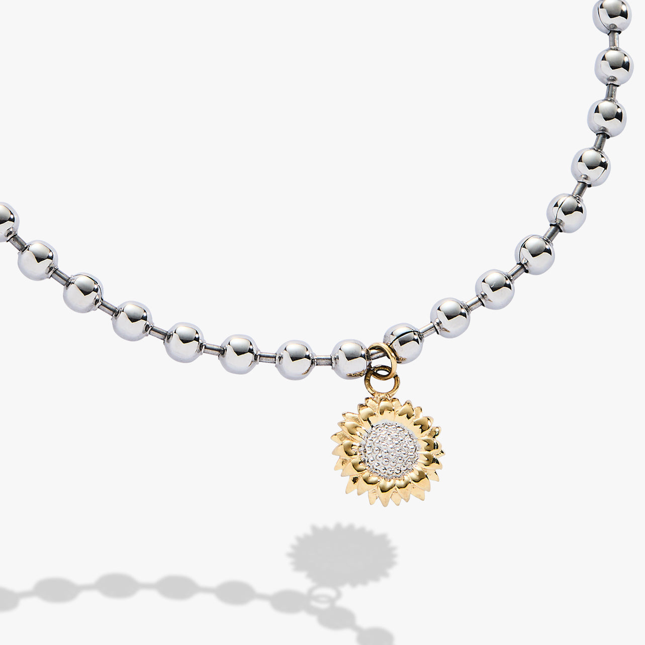 Sunflower Ball Chain Bracelet Two Tone - Stainless Steel | Alex and Ani