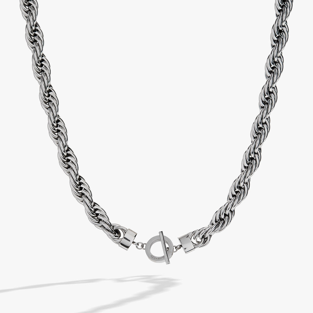 Large Rope Chain Toggle Necklace Stainless Steel Gold | Alex and Ani