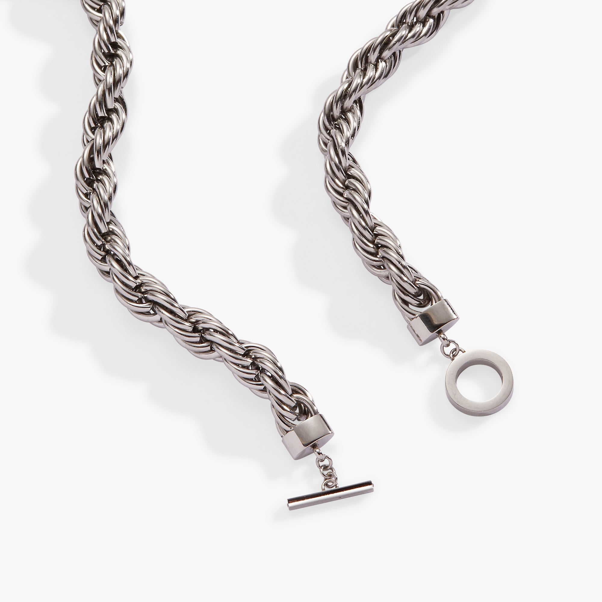 Large Rope Chain Toggle Necklace Stainless Steel Gold | Alex and Ani