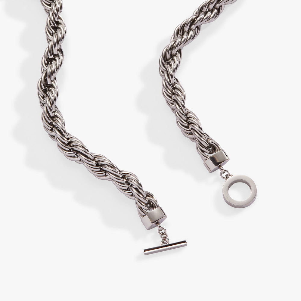 Large Rope Chain Toggle Necklace Stainless Steel Gold | Alex and Ani
