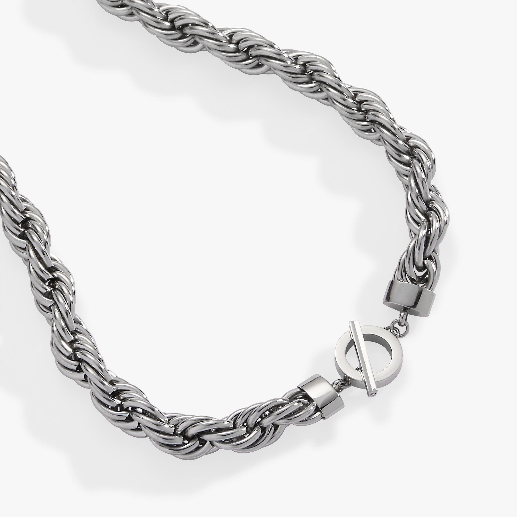 Large Rope Chain Toggle Necklace Stainless Steel Gold | Alex and Ani
