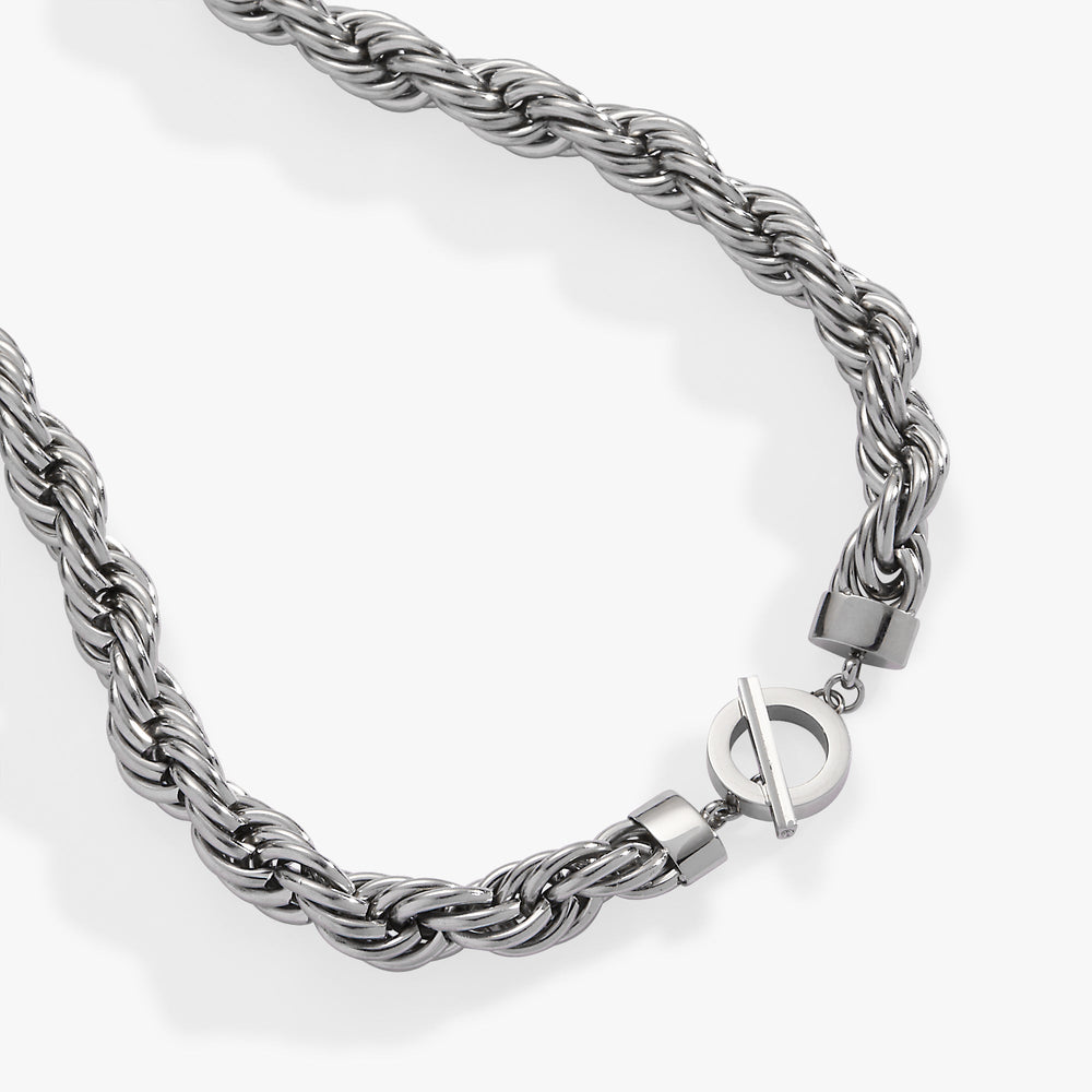 Large Rope Chain Toggle Necklace Stainless Steel Gold | Alex and Ani