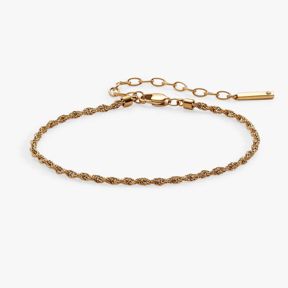 Mini Rope Chain Bracelet Stainless Steel Gold | Alex and Ani