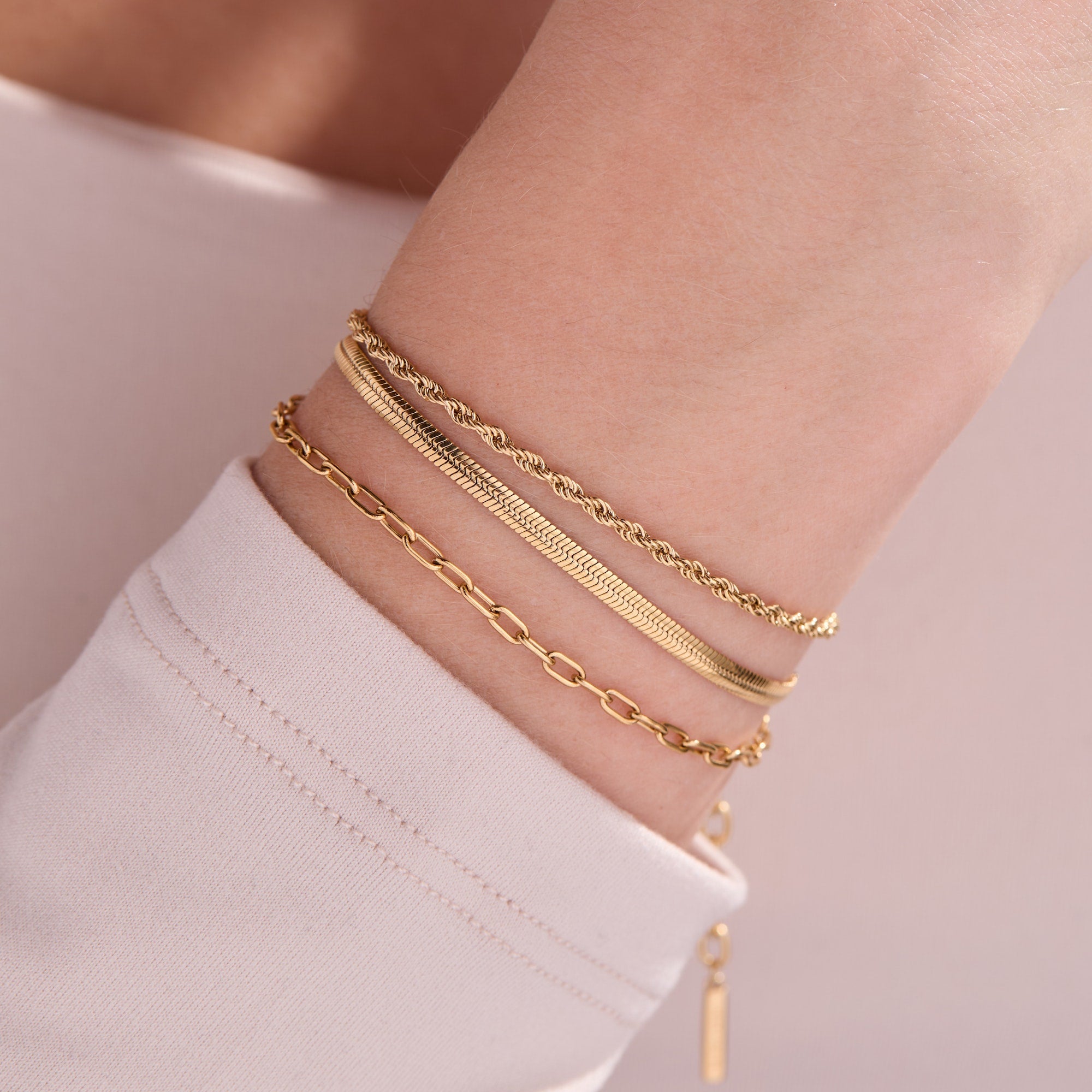 Mini Rope Chain Bracelet Stainless Steel Gold | Alex and Ani