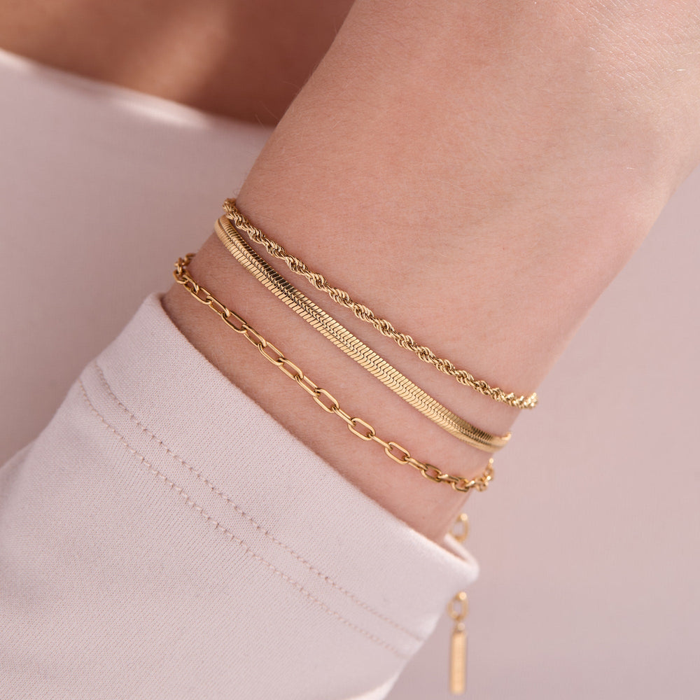 Mini Rope Chain Bracelet Stainless Steel Gold | Alex and Ani
