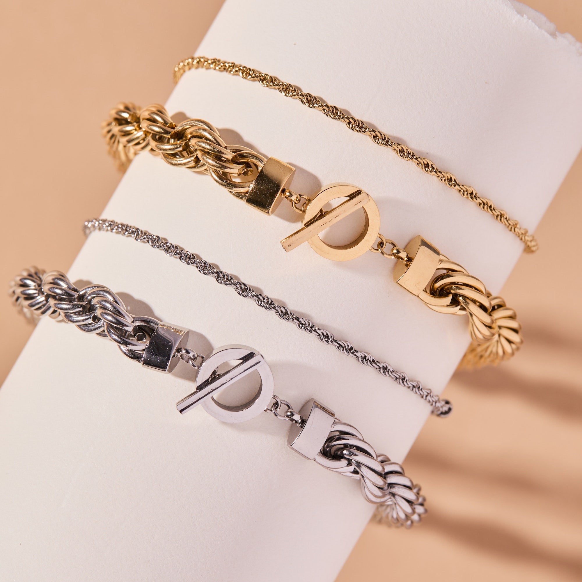 Mini Rope Chain Bracelet Stainless Steel Gold | Alex and Ani