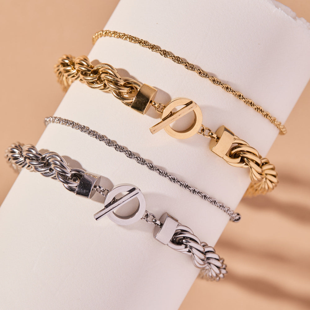 Mini Rope Chain Bracelet Stainless Steel Gold | Alex and Ani