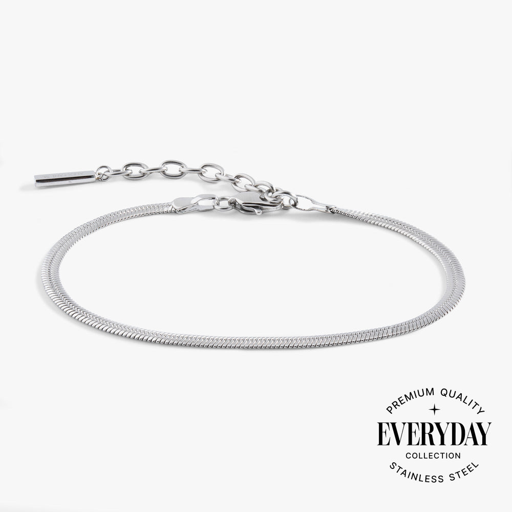 Everyday Herringbone Chain Bracelet Stainless Steel Gold | Alex and Ani
