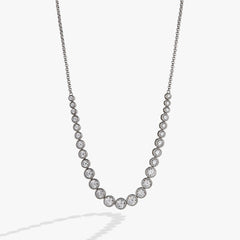 Crystal Tennis Necklace – Special Occasion or Bridesmaid Jewelry Stainless Steel Silver | Alex and Ani