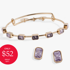 Choose-Your-Birthstone Bangle & Stud Set  | Alex and Ani