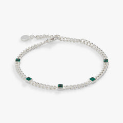 Emerald Curb Chain Bracelet, May Birthstone Gold | Alex and Ani