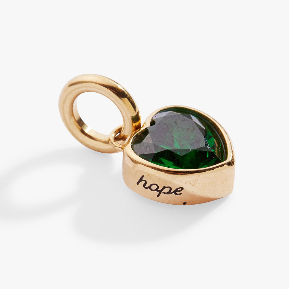 Hope' Heart Birthstone Charm-MAY Stainless Steel Gold | Alex and Ani