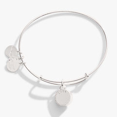 Emerald May Birthstone Charm Bangle Silver | Alex and Ani