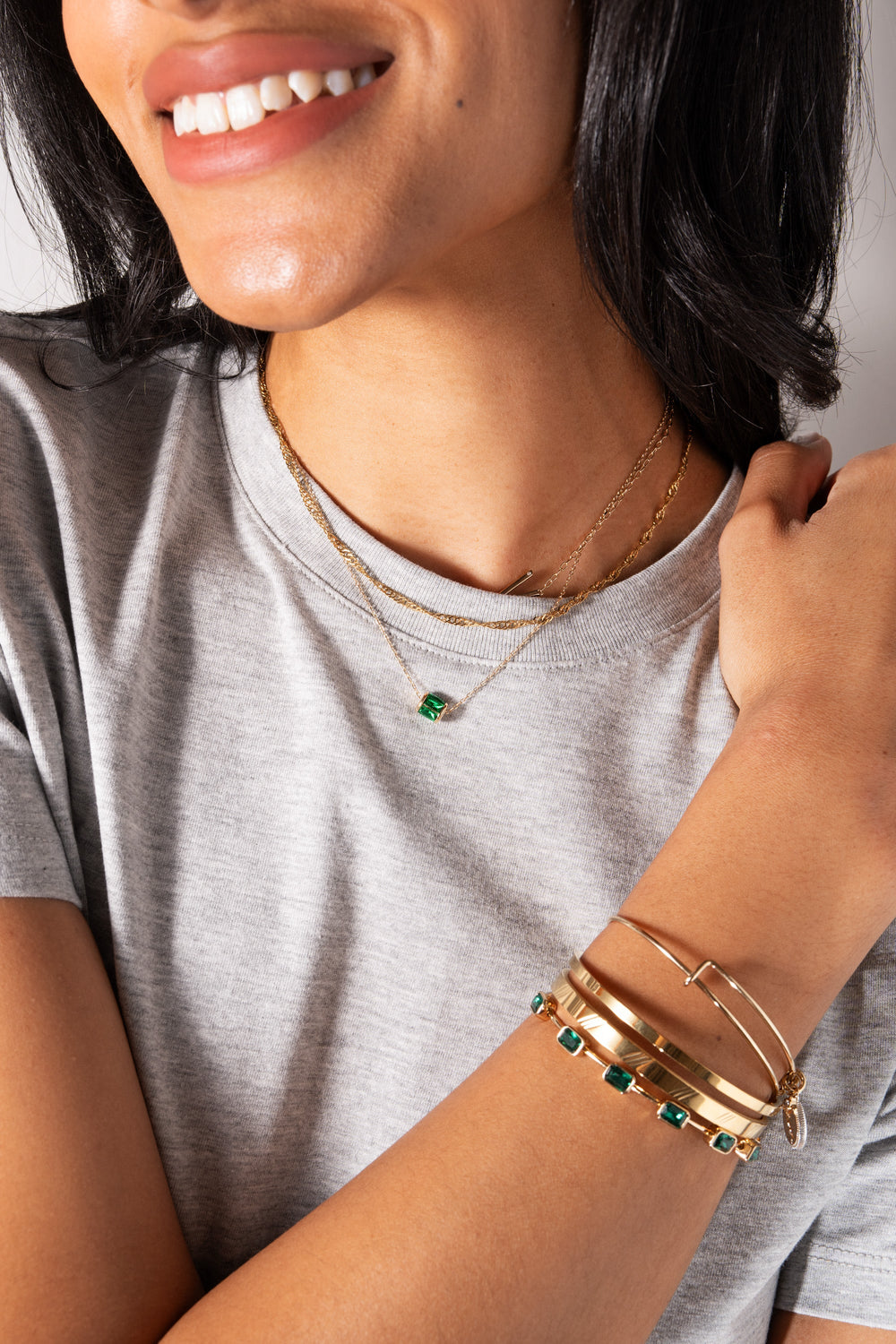 May Birthstone Precious Pendant Necklace Sterling Silver | Alex and Ani