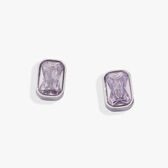 June Emerald-Cut Birthstone Stud Stainless Steel Gold | Alex and Ani